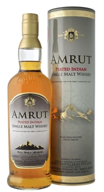 Amrut Whisky Peated Indian Single Malt 0,7l DD.