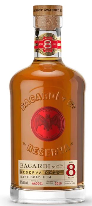 Bacardi Rum 8 years Rare Reserva Ocho Gold 0,7l