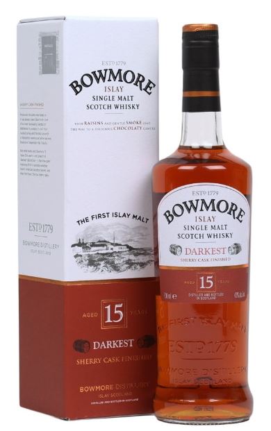 Bowmore Whisky 15 years Darkest Islay Single Malt Scotch 0,7l DD.