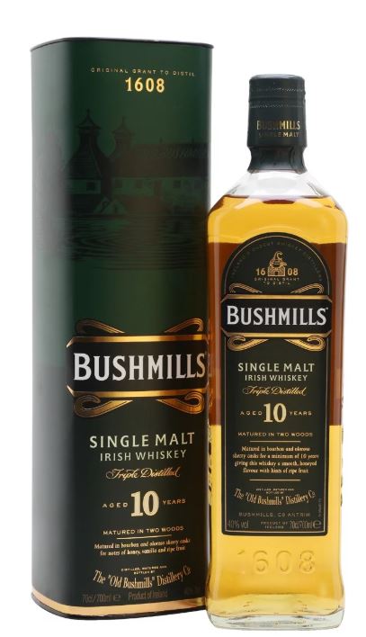 Bushmills Whisky 10 years Single Malt Irish 0,7l DD.