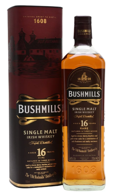Bushmills Whisky 16 years Single Malt Irish 0,7l DD.