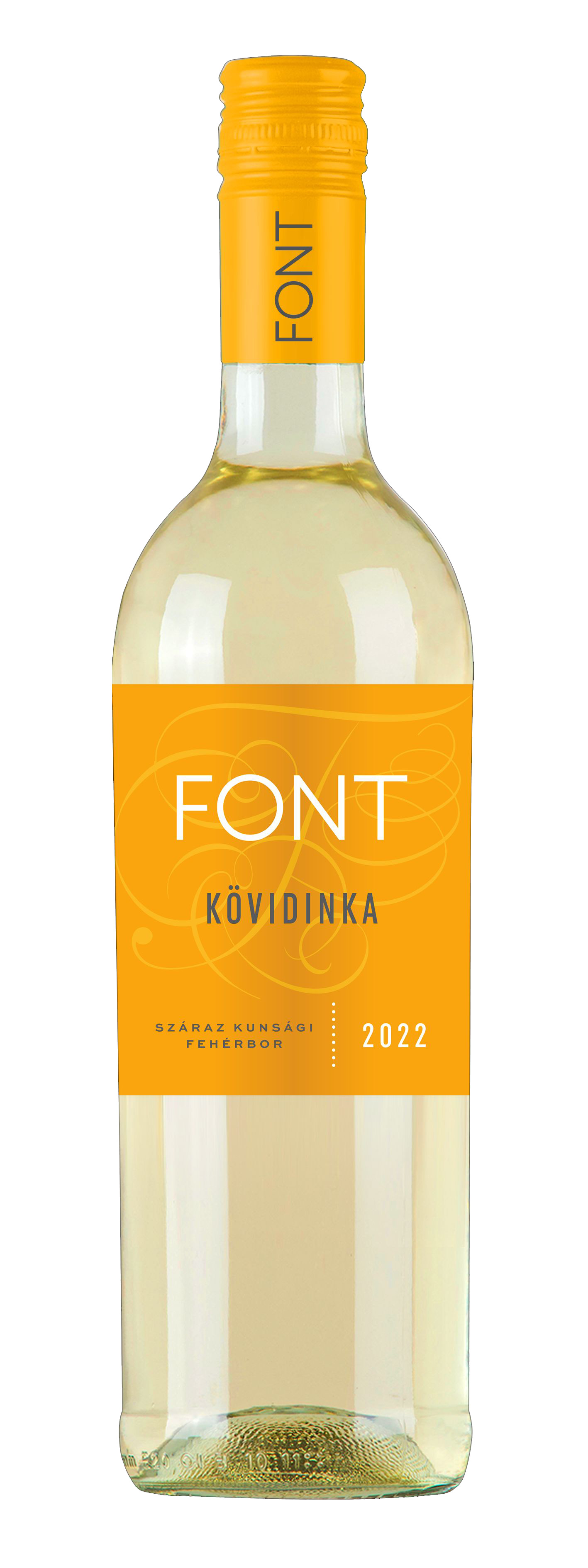 Font Duna-Tisza közi Kövidinka 2023. 0,75l száraz fehérbor