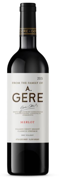 Gere A. Villányi Merlot 2019. 0,75l száraz vörösbor