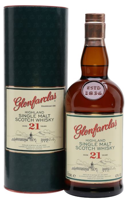 Glenfarclas Whisky 21 years Highland Single Malt Scotch 0,7l DD.