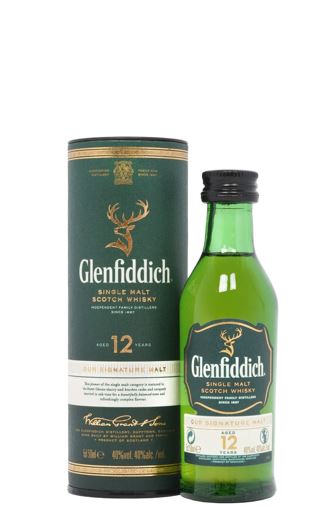 Glenfiddich Whisky 12 years Single Malt Scotch 0,05l DD.