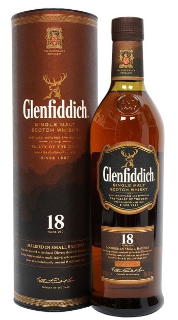 Glenfiddich Whisky 18 years Single Malt Scotch 0,7l DD.