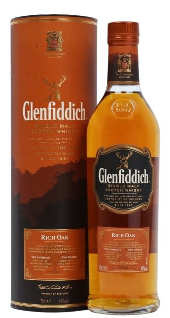 Glenfiddich Whisky 14 years Rich Oak Single Malt Scotch 0,7l DD.