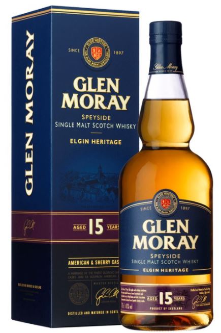 Glen Moray Whisky 15 years Elgin Heritage American & Sherry Cask  Speyside Single Malt Scotch 0,7l DD.