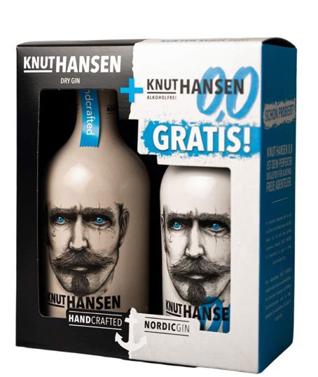 Knut Hansen Gin Dry 0,5l + Knut Hansen Alkoholmentes Gin 0,5l