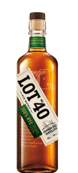 Lot No.40 Whisky 100% Canadian Rye 0,7l