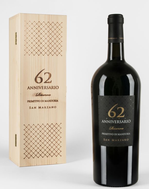 San Marzano Anniversario 62 Primitivo di Manduria Riserva Vintage 2013. 3l DD. vörösbor